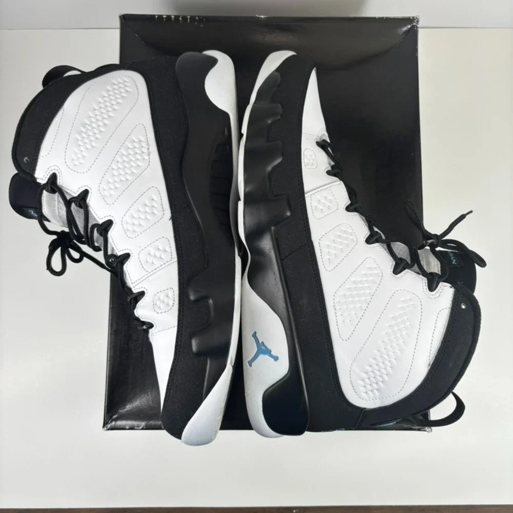 Nike Air Jordan 9 Retro University Blue Men's 13 White/Black Sneakers CT8019-140